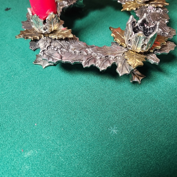 Vintage METZKE Candle Holder with Gold Accents - Picture 5 of 5